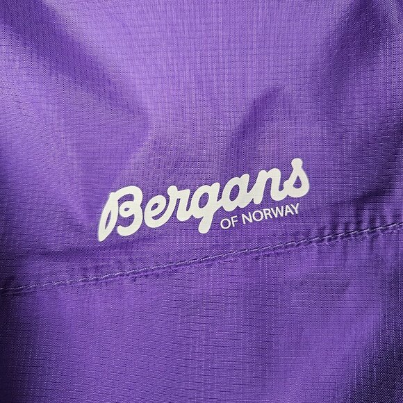 BERGANS OF NORWAY 1181 Helium Jacket Women's Large Thin Hooded Sealed Skiing - Picture 7 of 13